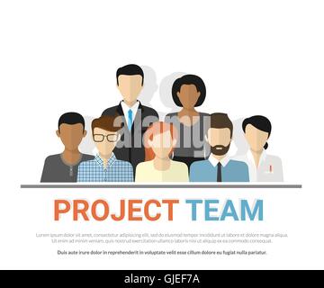 Projekt Team Avatare Stock Vektor