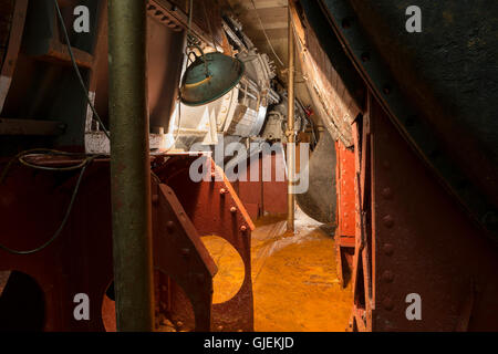 Im Maschinenraum der HMS Caroline, im Titanic Quarter, Belfast Stockfoto