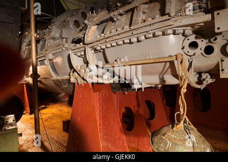 Im Maschinenraum der HMS Caroline, im Titanic Quarter, Belfast Stockfoto