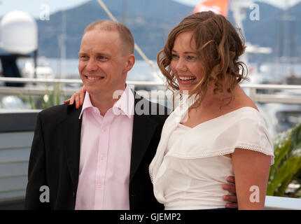 Jarkko Lahti und Oona Airola bei der glücklichste Tag In das Leben von Olli Maki Film Foto rufen bei den 69. Cannes Film Festival 2016 Stockfoto