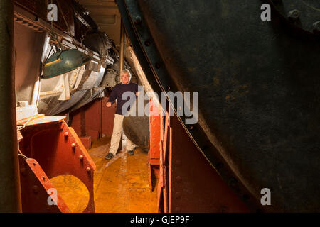 Im Maschinenraum auf der HMS Caroline, im Titanic Quarter, Belfast Stockfoto