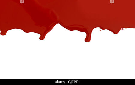 Blut tropft und Splatter. Stockfoto