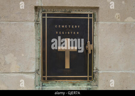 Ein Blick auf Ancre British Cemetery, Beaumont-Hamel, Picardie, Frankreich, zeigt den Friedhof zu registrieren. Stockfoto