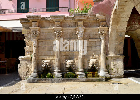 Rethymnon-Stadt Griechenland venezianischen Brunnen Wahrzeichen Architektur Stockfoto