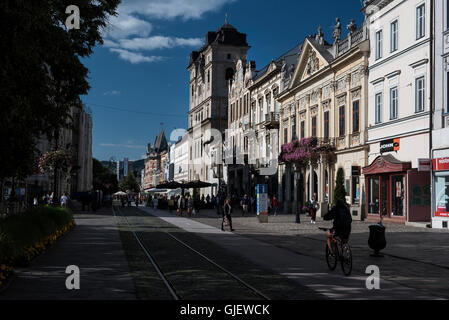 Zentrum der Stadt Kosice in der Ostslowakei Stockfoto