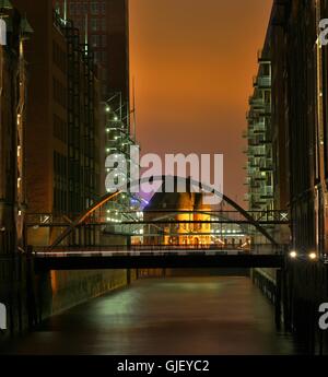 Stadt Stadt Nacht Foto Stockfoto