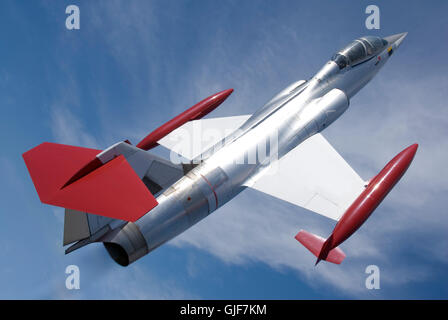 Die Lockheed F-104 Starfighter ist ein einmotoriges, Hochleistungs-Überschall-Abfangjäger. Stockfoto