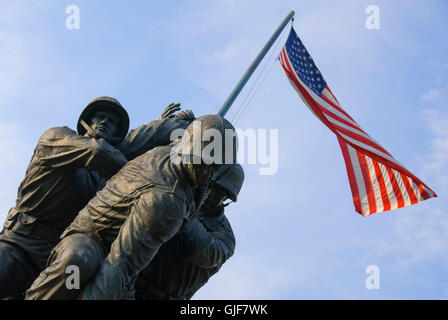 Der uns Marine Corps War Memorial, in der Nähe von Arlington National Cemetery, Rosslyn, Virginia. Stockfoto