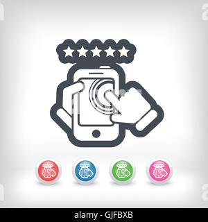 Smartphone-Symbol. Die am besten bewerteten. Stock Vektor