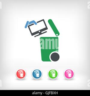 Symbol der getrennten Abfallsammlung Stock Vektor