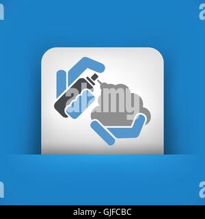 Schaum-Flasche-Symbol Stock Vektor