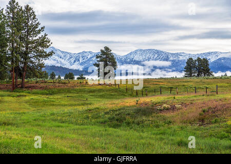 Ein Blick auf die Elkhorns aus der Elkhorn fahren Scenic Byway Stockfoto