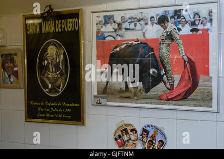 Kartell de la Plaza de Toros De La Localidad de Santoña, Kantabrien, España Stockfoto