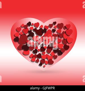 rote Herzen Liebe Symbol abstrakten Hintergrund Vektorgrafik Stock Vektor
