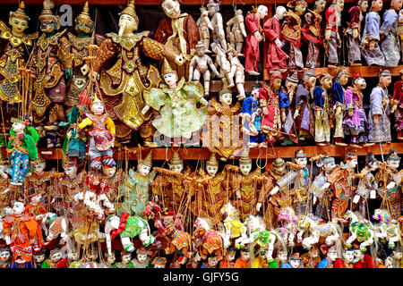 Myanmar kleine Pippet. Die traditionelle Myanmar-Puppe. Stockfoto