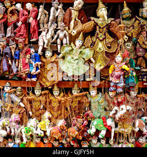 Myanmar kleine Pippet. Die traditionelle Myanmar-Puppe. Stockfoto