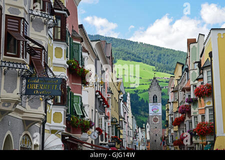 Mittelalterliche Stadt Zentrum von Sterzing - Sterzing, Südtirol, Italien Stockfoto