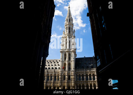 Brüssel Rathaus in den Grand Place, Brüssel, Belgien Stockfoto