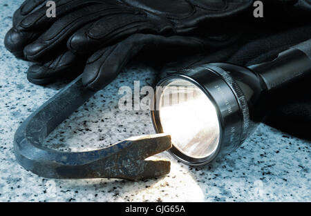 Gefahr Glanz erstrahlt Stockfoto