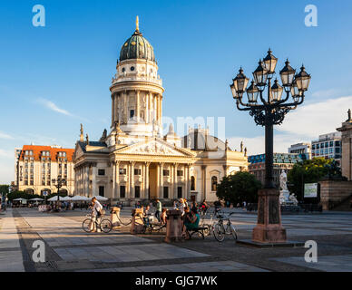 Die deutsche Kirche, Platz Gendarmenmarkt, Mitte, Berlin, Deutschland. Stockfoto