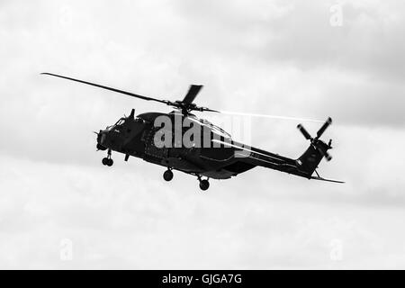 Hubschrauber NH90 der Bundeswehr. Demonstrative Leistung. Stockfoto