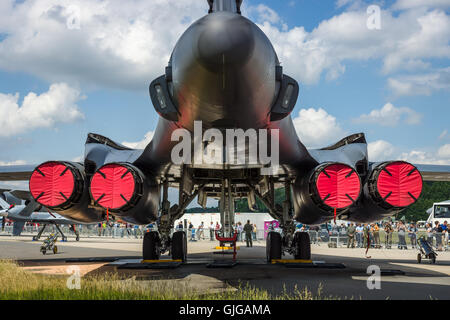 Ein vierstrahliges Überschall Variable-Sweep Flügel, strahlgetriebenen schwere strategische Bomber Rockwell B-1 b Lancer. US Air Force. Stockfoto