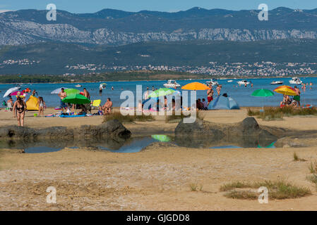 Bucht von Soline in Insel Krk, Kroatien Stockfoto