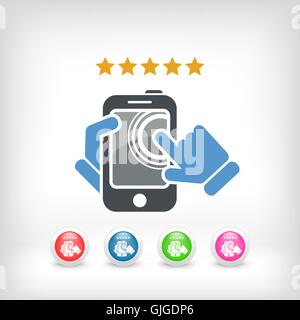 Smartphone-Symbol. Die am besten bewerteten. Stock Vektor