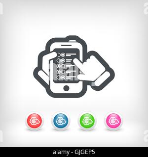 Menü-smartphone Stock Vektor