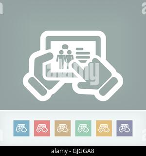 Chat zum Thema tablet Stock Vektor