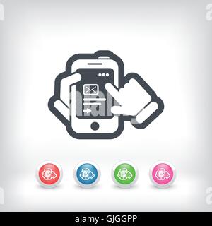 Smartphone-Symbol. Senden Sie e-Mail. Stock Vektor