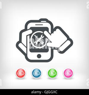 Smartphone-Einstellungen-Symbol Stock Vektor