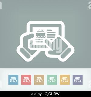 Marine Website auf tablet Stock Vektor