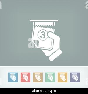 Icon "Fahrkarte Warteschlange" Stock Vektor