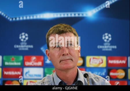 Dundalk Manager Stephen Kenny während einer Pressekonferenz im Aviva Stadium Dublin. Stockfoto