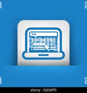 Symbol "pc" Fortschritt herunterladen Stock Vektor