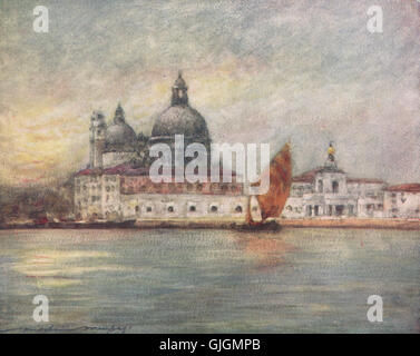 "Zollhaus & Kirche Santa Maria Della Salute" von Menpes. Venedig, 1916 Stockfoto