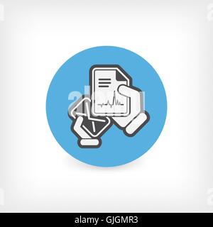 Mailen Sie mit medizinische Unterlagen Stock Vektor