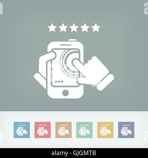 Smartphone-Symbol. Die am besten bewerteten. Stock Vektor