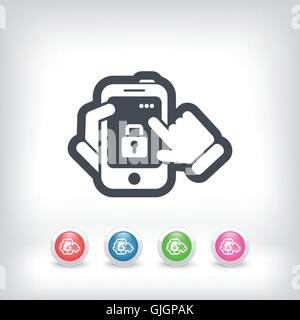 Smartphone-Symbol. Sicherheitsschloss. Stock Vektor
