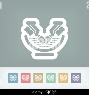 Spaghetti-Symbol-Konzept Stock Vektor