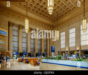 Innenraum der 30th Street Station, Philadelphia, USA Stockfoto