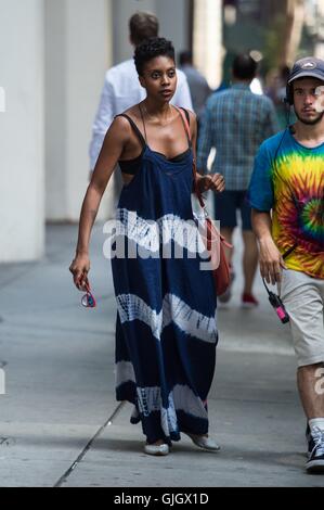 New York, NY, USA. 16. August 2016. Condola Rashad vor Ort für die Showtime-Serie Milliarden Shooting On Location in New York City, New York, NY 16. August 2016. Bildnachweis: Steven Ferdman/Everett Collection/Alamy Live-Nachrichten Stockfoto