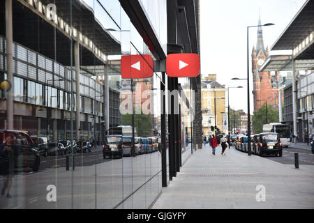 Kings Cross, London, UK. 16. August 2016. Neuer YouTube-Raum in den Google-Büros in Kings Cross. Stockfoto