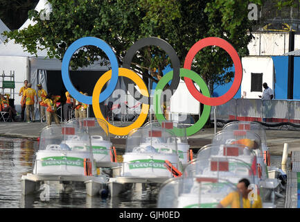 Rio De Janeiro, Brasilien. 16. August 2016. . Womens Kajak Doppel 500m. B-final. Lagoa See. Rio De Janeiro. Brazilien. 16.08.2016. Bildnachweis: Sport In Bilder/Alamy Live-Nachrichten Stockfoto