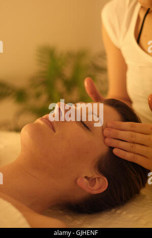 Frau Hand Hände Stockfoto