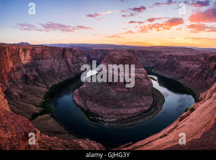 Horseshoe Bend at Sunset, Page, Arizona, USA Stockfoto