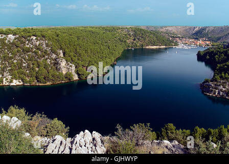 blaue Adria Kroatien Stockfoto