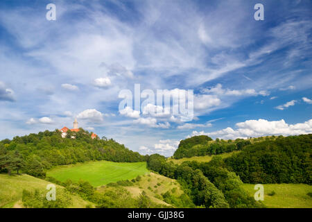 zwischen Leuchtenburg und pfaffenberg Stockfoto