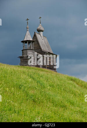 Hölzerne Kapelle St. Nicholas.Kenozerye, Archangelsk, Russland Stockfoto
